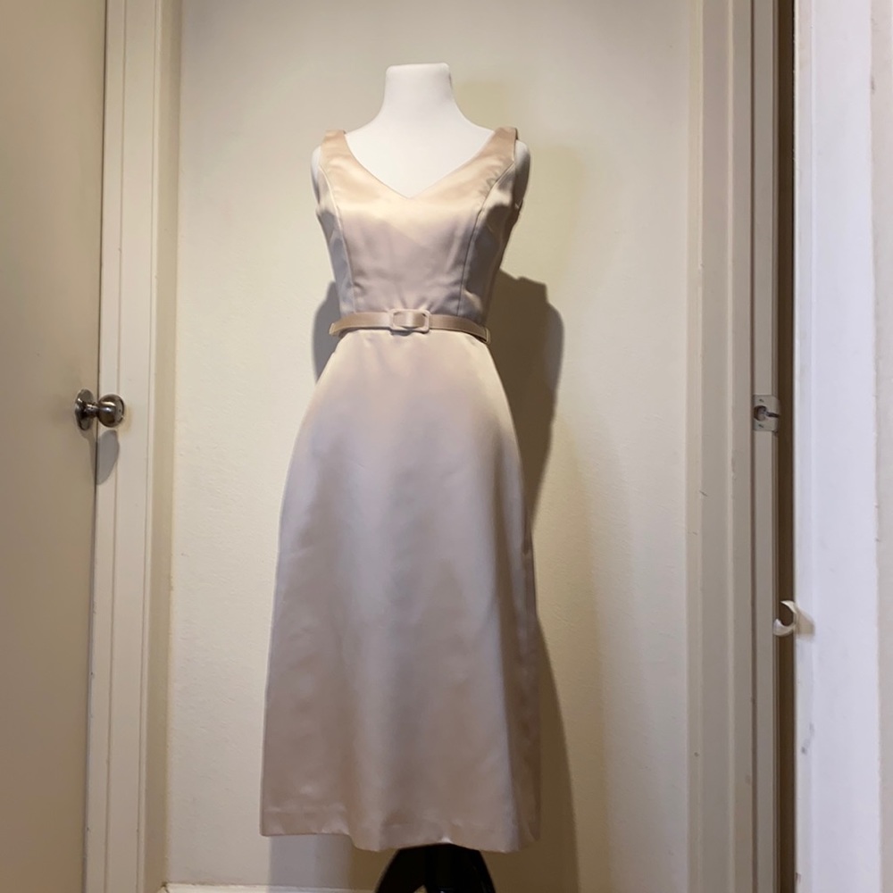 After Six Champagne Color Bridesmaid’s Dress Size4